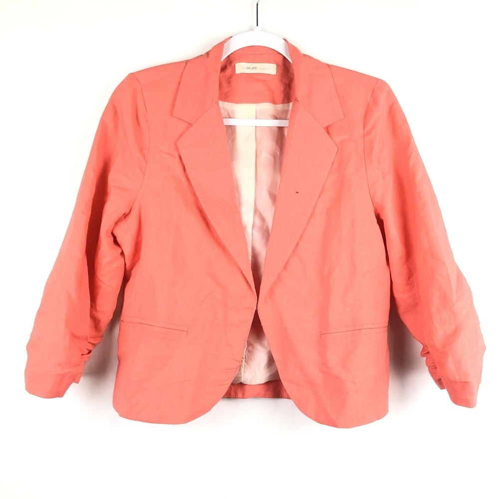 Womens Blazer Size Large‎ L Light Weight Coral  Mybajee Collection (BM-1)